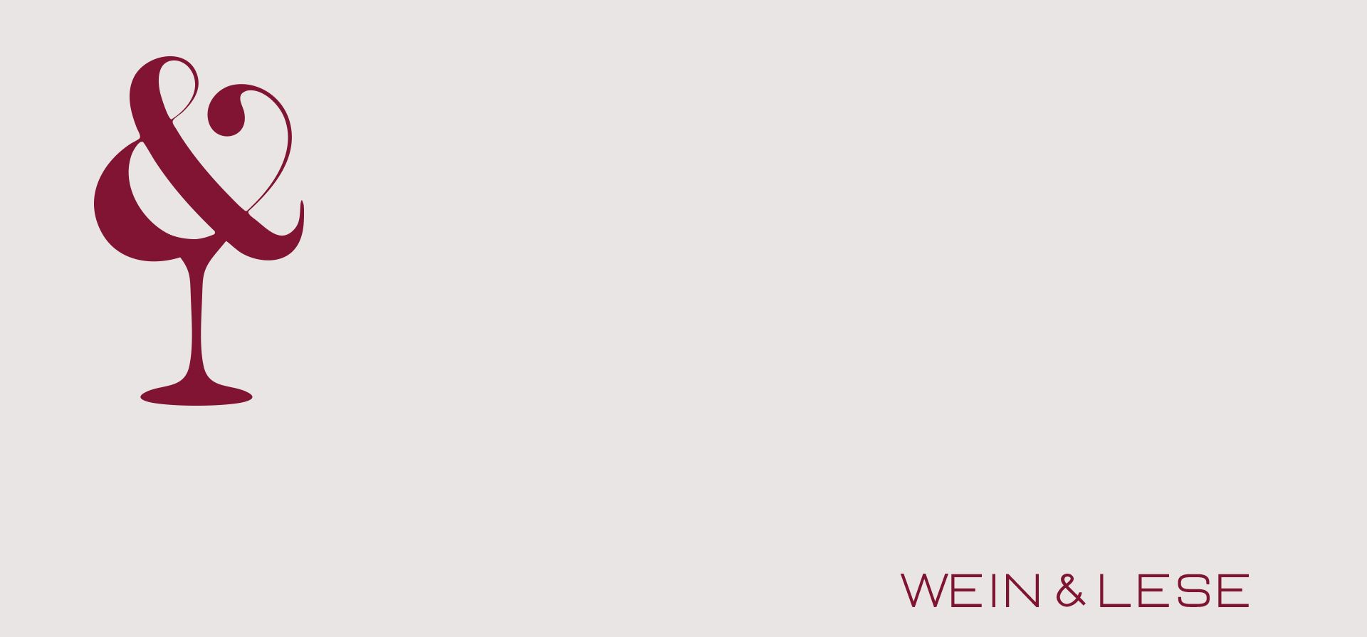 Weinglas und der Schriftzug 'WEIN & LESE' in der unteren rechten Ecke - DART